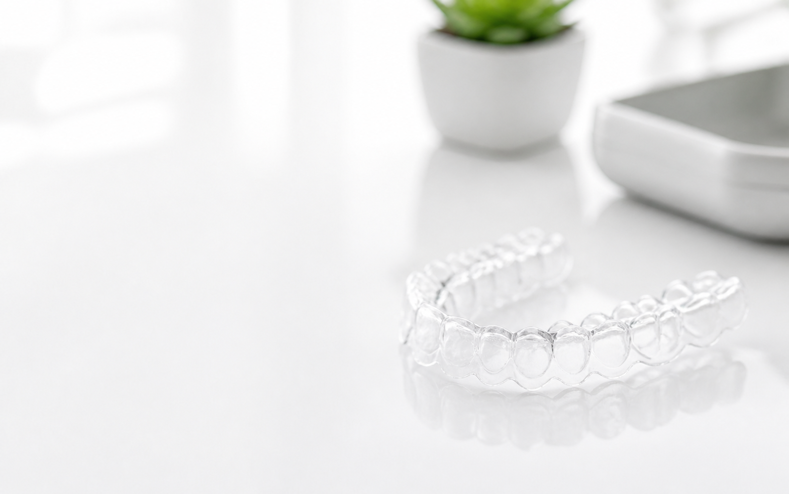 Transparente Zahnschiene für Kieferorthopädie